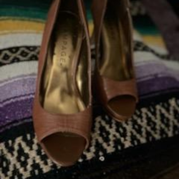 Tan High heel open toe - Picture 4 of 4